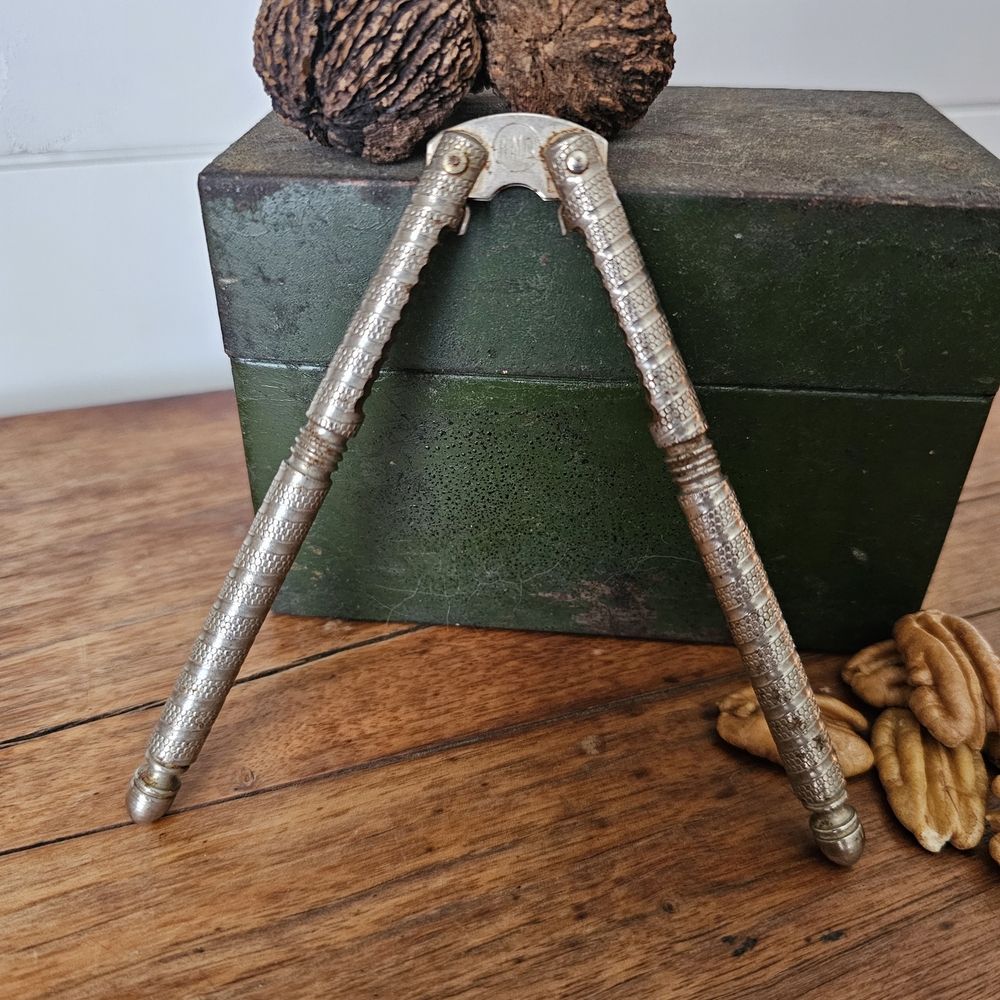 Vintage Nutcraker Pecan Craker HMQ Jointed Spring Loaded USA H.M. Quackenbrush